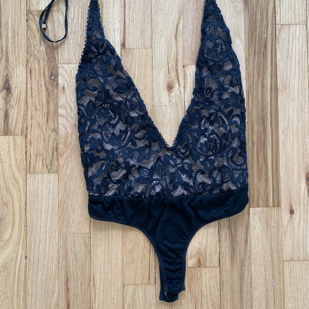Deep V Lace bodysuit